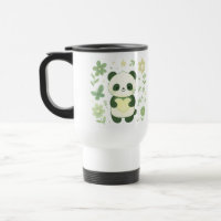 Caneca de Viagem Coração de Panda Caprichoso