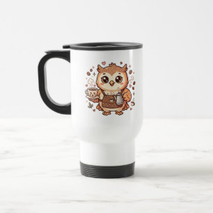 Caneca de Viagem Coruja Fofa Barista