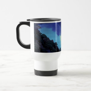 Caneca de Viagem Costa do Penhasco Azul da Meia-No