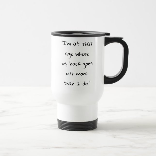 Caneca de Viagem Costas Humorísticas (Direita)