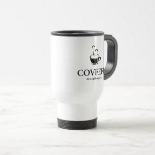 Caneca de viagem "Covfefe" (Branco)