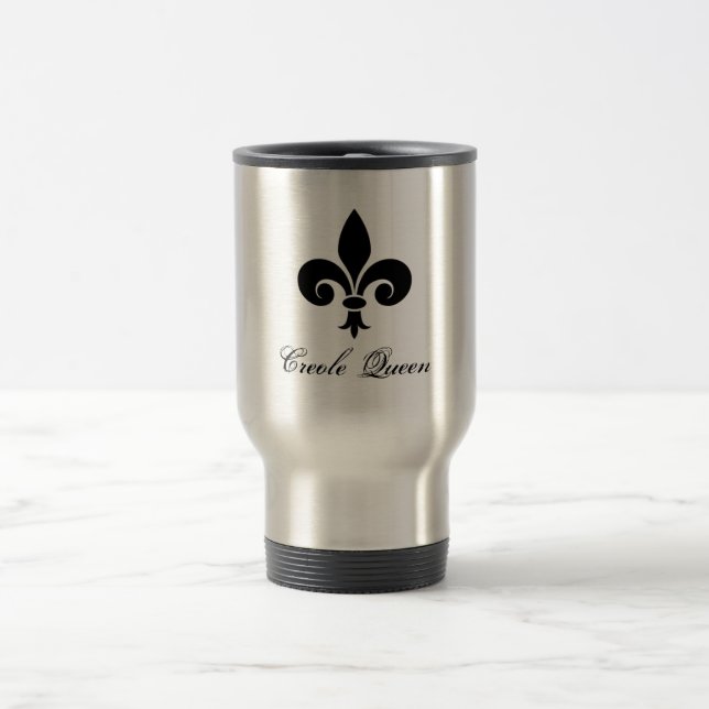Caneca de viagem crioula da flor de lis da rainha (Centro)