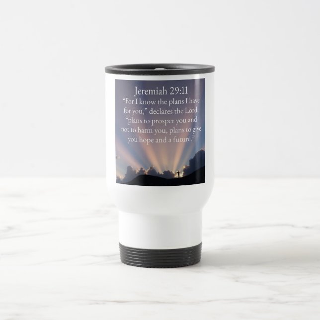 Caneca de Viagem Cristã Filipenses 4:13 (Centro)