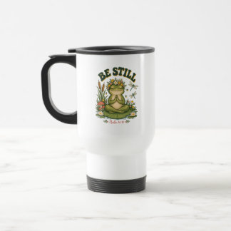 Caneca de Viagem Cristã Fique em Silêncio