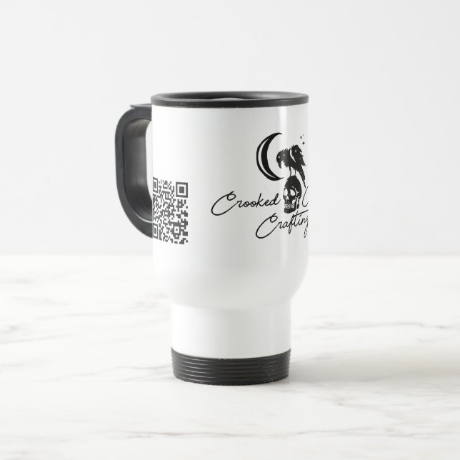 Caneca de Viagem Crooked Crow Crafting (Frente Esquerda)