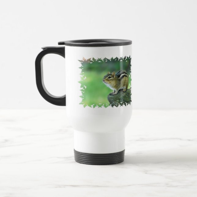 Caneca de viagem curiosa do plástico do Chipmunk (Esquerda)