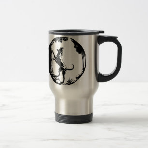 Caneca de viagem da arte do cão de caça da canec