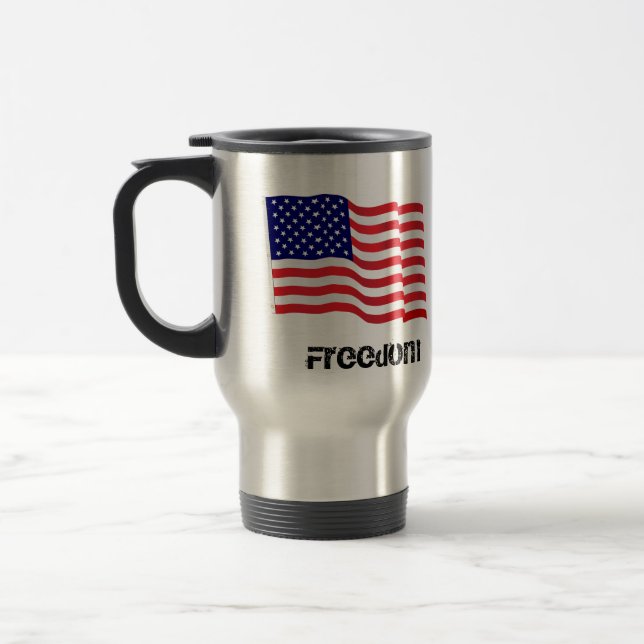 Caneca de viagem da bandeira americana (Esquerda)