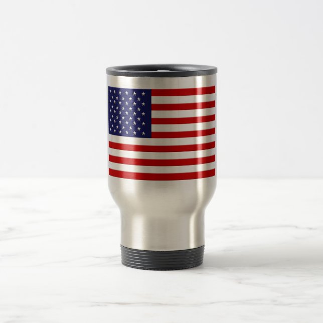 Caneca de viagem da bandeira americana (Centro)