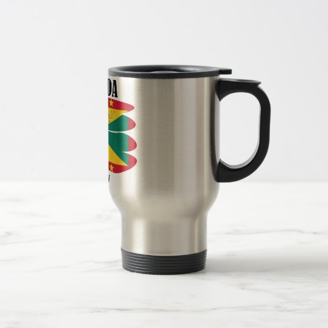 Caneca de viagem da bandeira de Grenada (Direita)