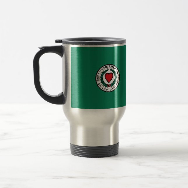 Caneca de viagem da bandeira de Worcester, Massach (Esquerda)