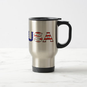 Caneca de viagem da bandeira dos Estados Unidos