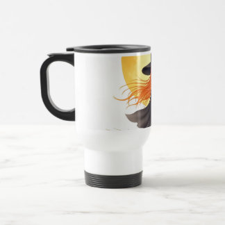 Caneca de Viagem da Bruxa Fofa na Vassoura