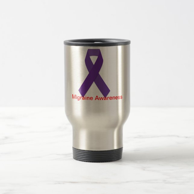 Caneca de viagem da consciência da enxaqueca (Centro)