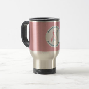 Caneca de viagem da consciência de GBS (rosa)