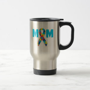 Caneca de viagem da consciência do autismo da mamã