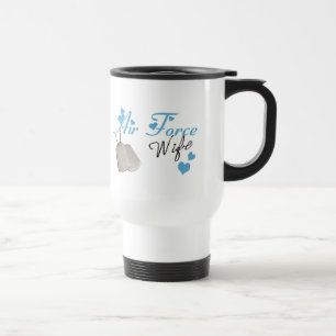 Caneca de viagem da esposa da força aérea