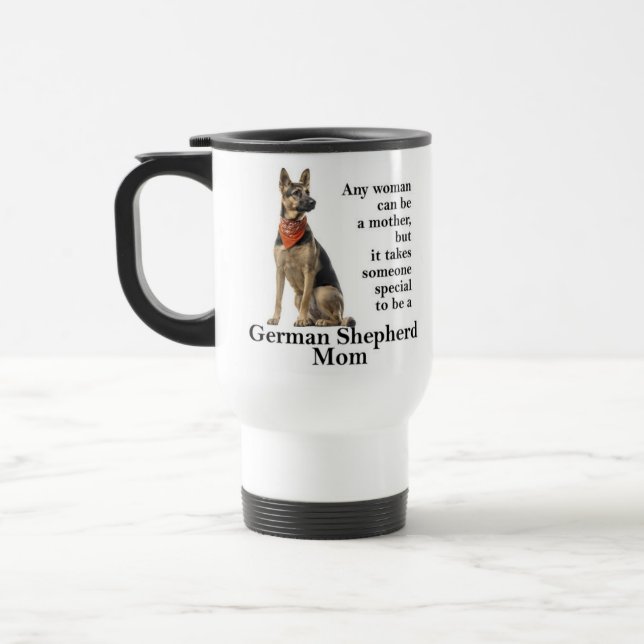 Caneca de viagem da mamã do german shepherd (Esquerda)