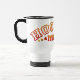 Caneca de viagem da mamã do hóquei
