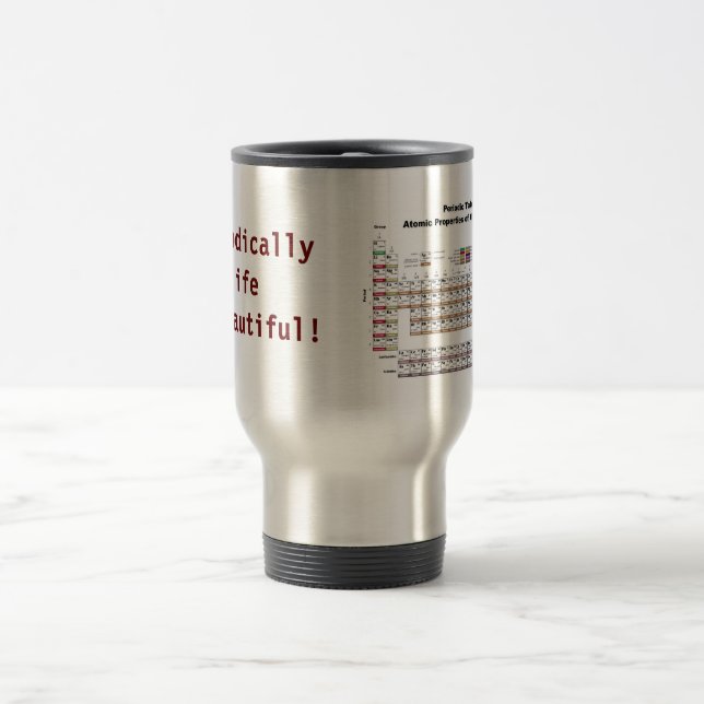 Caneca de viagem da mesa periódica (Centro)