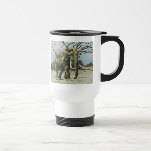 Caneca de viagem da pintura a óleo do elefante (Direita)