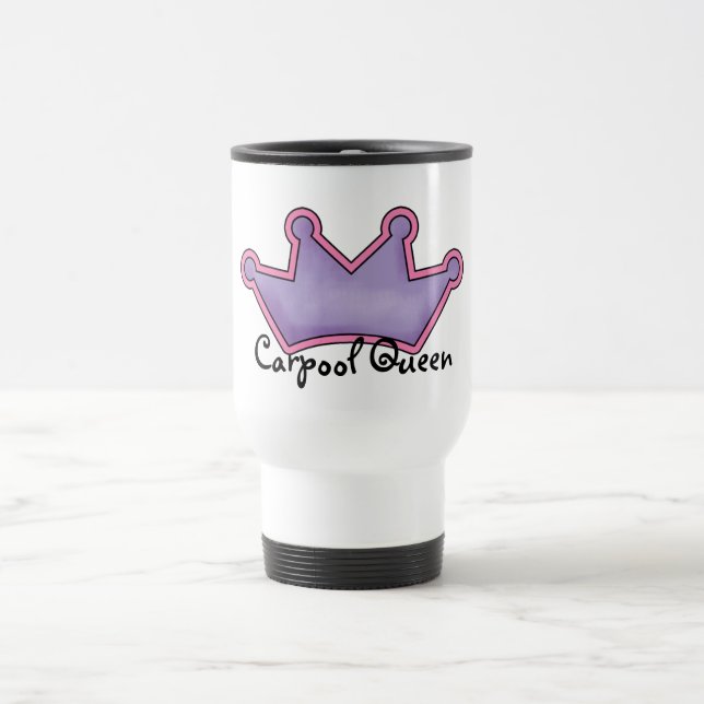 Caneca de viagem da rainha do Carpool (Centro)