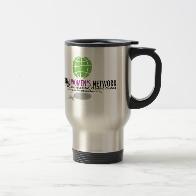 Caneca de viagem da rede das mulheres globais (Direita)