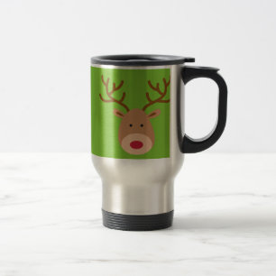 Caneca de viagem da rena do Natal