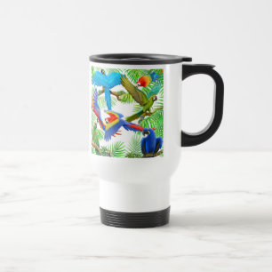 Caneca de viagem da selva do Macaw
