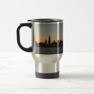 Caneca de viagem da skyline de Chicago