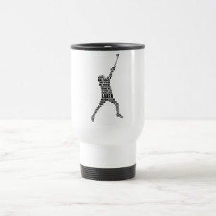 Caneca de viagem da tipografia do Lacrosse