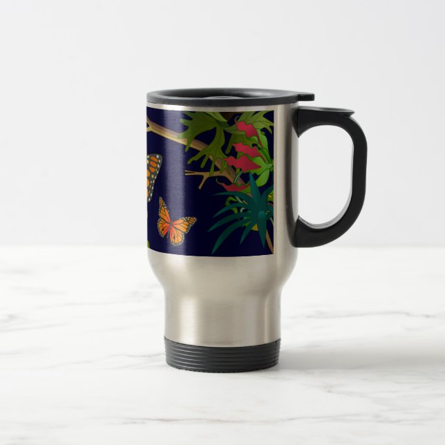 caneca de viagem das borboletas de monarca (Direita)