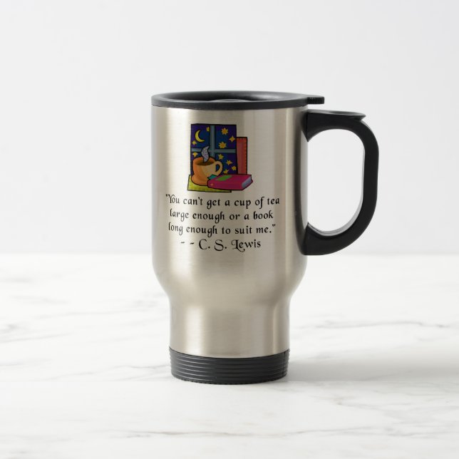Caneca de viagem das citações de w do chá & dos (Direita)