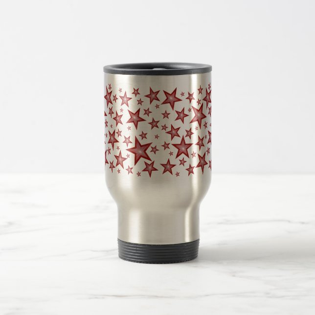 Caneca de viagem das estrelas vermelhas (Centro)