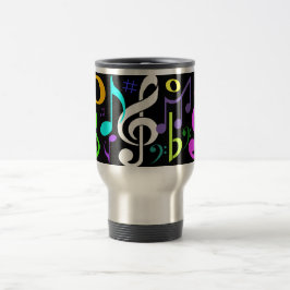 Caneca de viagem das notas musicais