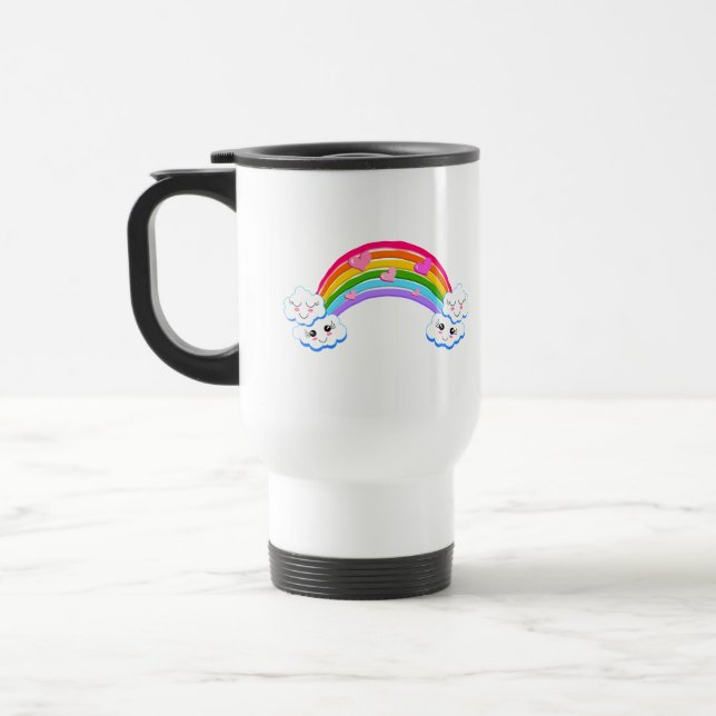 Caneca de viagem das Nuvens Arco-íris (Esquerda)