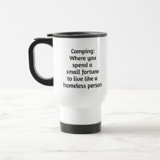 Caneca de viagem de acampamento engraçado
