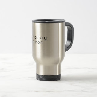 Caneca de viagem de aço inoxidável Analog Nation