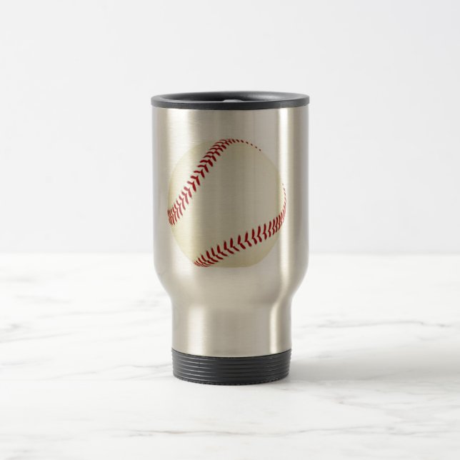 caneca de viagem de aço inoxidável 'BASEBALL'! (Centro)