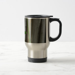 Caneca de viagem de aço inoxidável com flor amarel