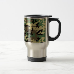 Caneca de viagem de aço inoxidável de Camo da