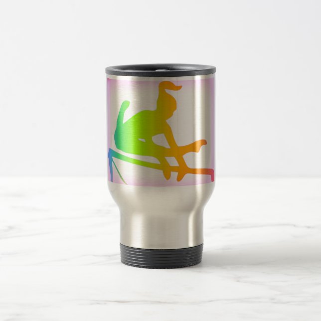 Caneca de viagem de aço inoxidável para ginástica! (Centro)