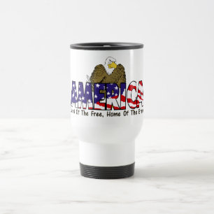 Caneca de viagem de águia americana
