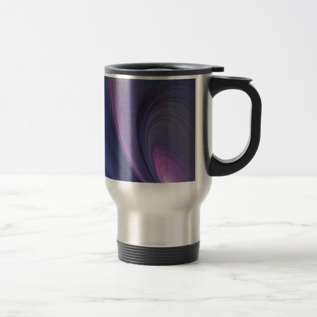 Caneca de Viagem de Alumínio Arco-Íris Abstrato (Direita)