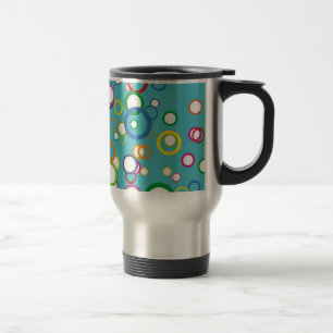 Caneca de Viagem de Alumínio Círculos Coloridos