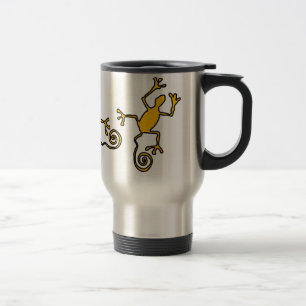 caneca de viagem de alumínio de lagostim amarelo