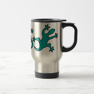 caneca de viagem de alumínio de lagostim verde