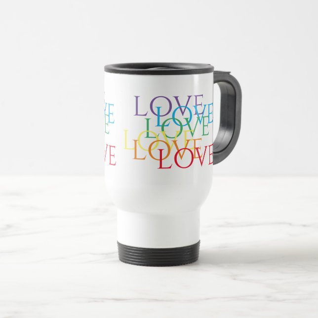 CANECA DE VIAGEM DE AMOR DE CINTA (Frente Esquerda)