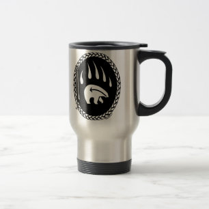 Caneca de viagem de Arte do Urso Tribal Primeira T