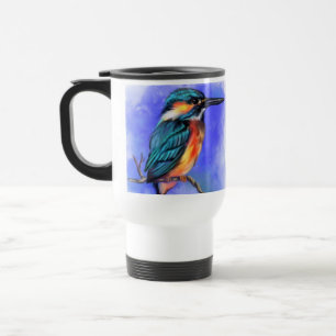 Caneca de viagem de Ave Kingfisher - Pintura